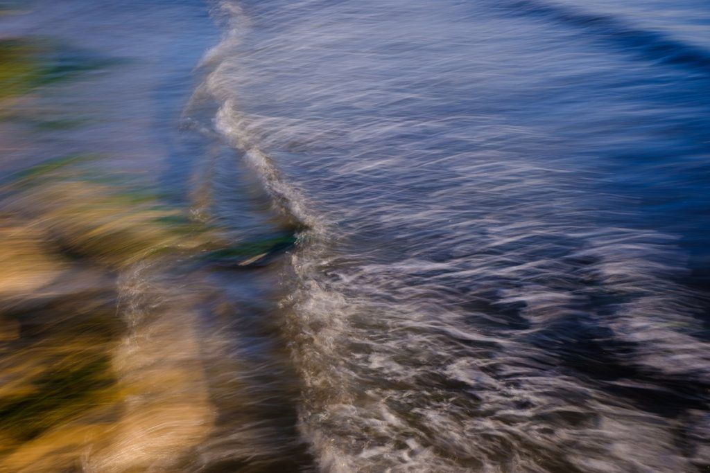 water at shore framed